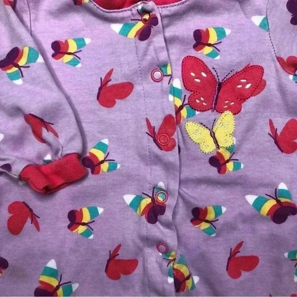 Pekkle Footed Onesie Pajamas Purple/Pink Size 3 Months - Picture 5 of 16